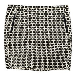 Kenar Black and White Mini Pencil Skirt